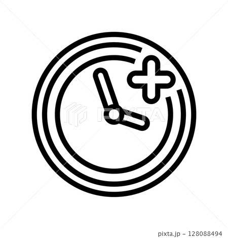 time saving line icon vector illustration 128088494