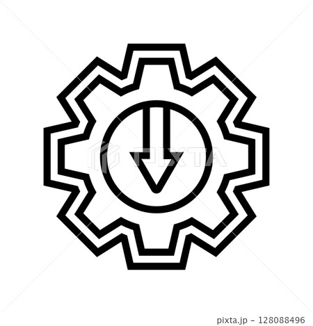 easy installation line icon vector illustration 128088496