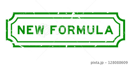 Grunge green new formula word rubber seal stamp on white background Grunge green new formula word rubber seal stamp on white background 128088609