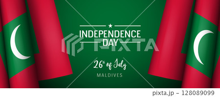 Maldives independence day vector banner, greeting card. 128089099