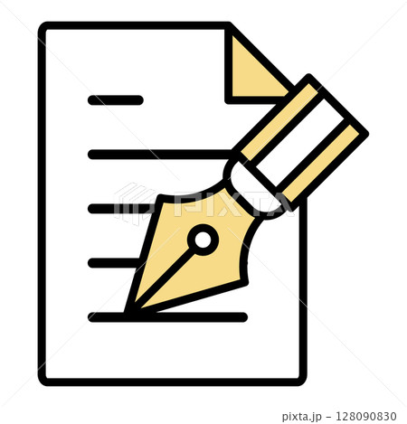 イラストアイコン素材：文具ファイル141 128090830