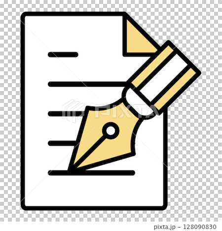 イラストアイコン素材：文具ファイル141 128090830