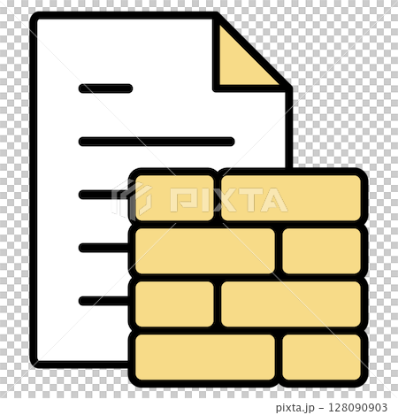 Illustration icon material: Stationery file 147 128090903