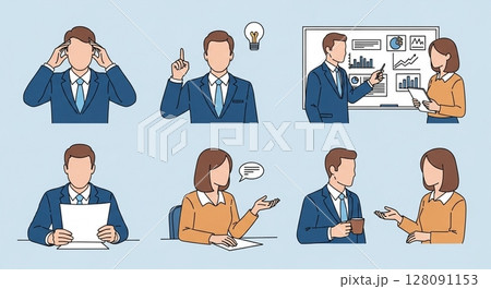 【Proposal Material】Communicating business people 128091153