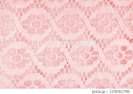 Pink lace with flower shape texture, Textile background. Pink lace with flower shape texture, Textile background. 128091796