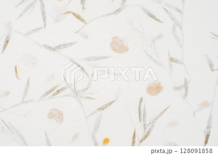 Mulberry handmade paper in natural pattern surface decorative design for backgrounds. Mulberry handmade paper in natural pattern surface decorative design for backgrounds. 128091858