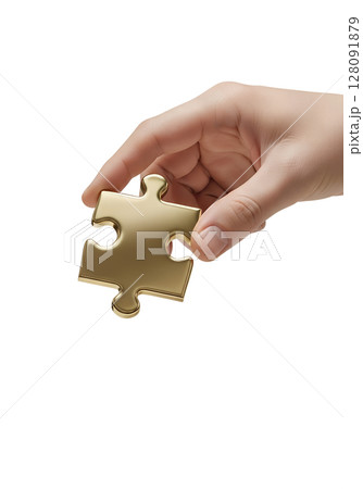 Hand placing the final puzzle piece, symbol of problem-solving and teamwork, isolated on transparent background, strategy and success concept Hand placing the final puzzle piece, symbol of problem-solving and teamwork, isolated on transparent background, strategy and success concept 128091879