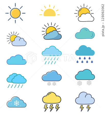 お天気マーク お天気マーク 128092062