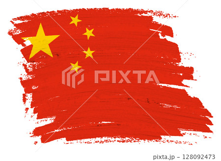 China flag background paint splash brushstroke China flag background paint splash brushstroke 128092473