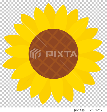 シンプルなひまわりのイラスト シンプルなひまわりのイラスト 128092478