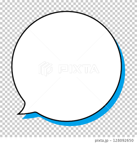 Simple speech bubble illustration circle 128092650