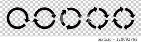 Loop arrow icon set 128092768