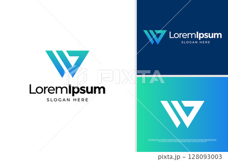 Creative letter W and B accounting logo design. Business logo design template 128093003
