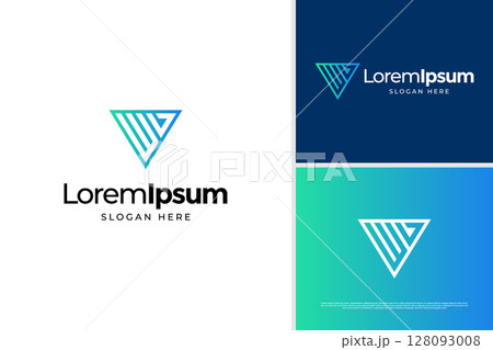 Creative letter W and B accounting logo design. Business logo design template Creative letter W and B accounting logo design. Business logo design template 128093008