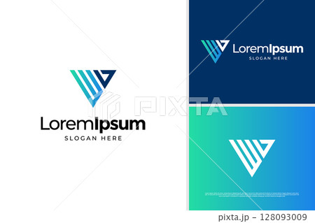 Creative letter W and B accounting logo design. Business logo design template 128093009