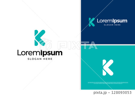 Letter K initial logo concept. Architecture business logo vector design template 128093053