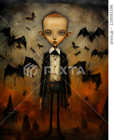 ハロウィーン ハロウィン 恐怖に襲われた 128093106