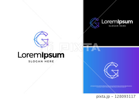 Letter G technology logo concept creative. Initial G digital logo design template Letter G technology logo concept creative. Initial G digital logo design template 128093117