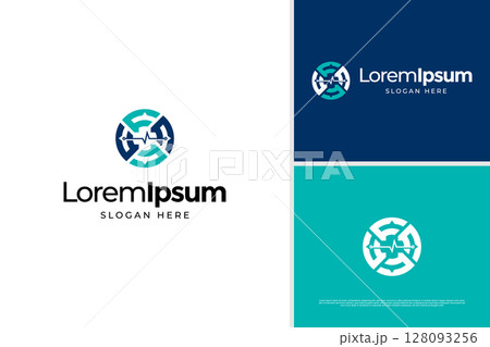 Clinic compass logo vector design concept. Healthcare logo design template Clinic compass logo vector design concept. Healthcare logo design template 128093256