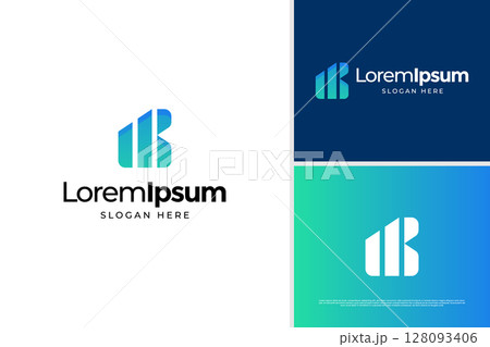 Creative letter W and B accounting logo design. Business logo design template 128093406