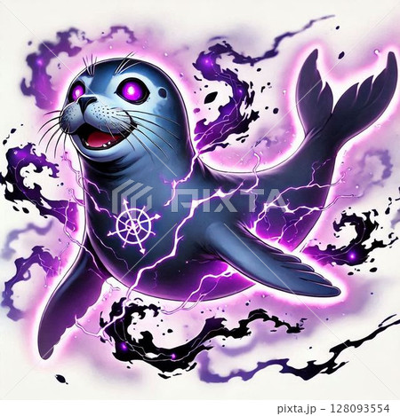 神秘的なアザラシのイラスト 128093554