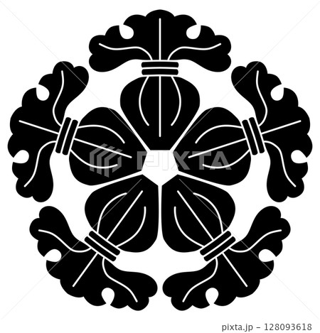 家紋です。五つ瓶子と言います。 家紋です。五つ瓶子と言います。 128093618