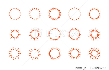 太陽のアイコンセット ベクター 太陽のアイコンセット ベクター 128093766