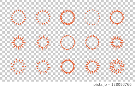 Sun icon set vector 128093766