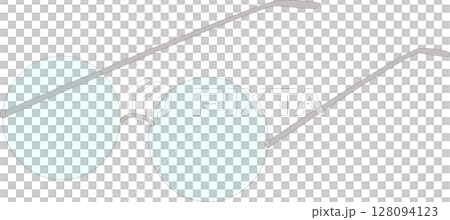 ラウンド型メガネのイラスト ラウンド型メガネのイラスト 128094123