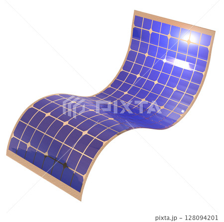 曲がる太陽電池の素材 ペロブスカイト太陽電池 曲がる太陽電池の素材 ペロブスカイト太陽電池 128094201
