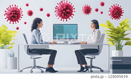 online webinar illustration with hepatitis awareness theme 128095639