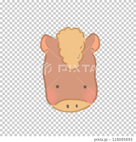 Cute horse illustration (face only) Cute horse illustration (face only) 128095693