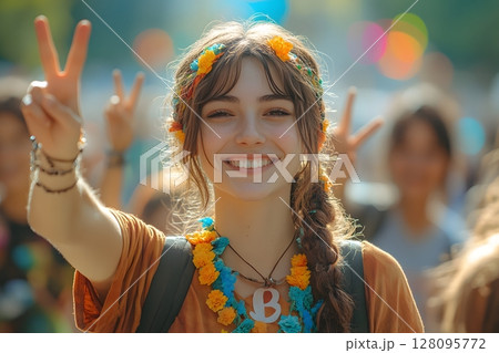 people from around the world holding up peace signs people from around the world holding up peace signs 128095772
