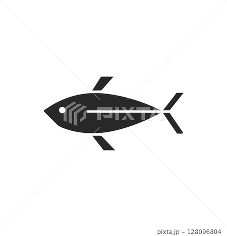 Simple Minimal Fish Icon 128096804