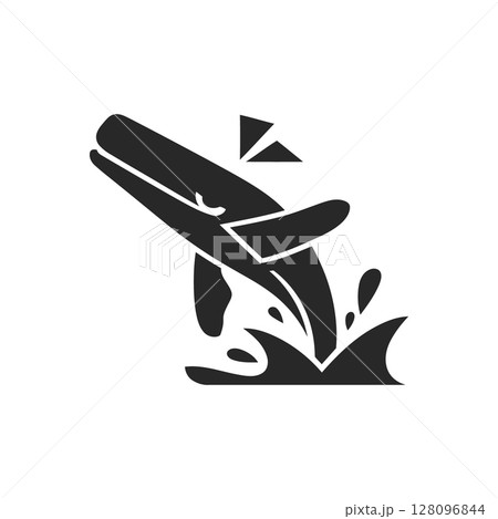 Splashed Whale Icon Splashed Whale Icon 128096844