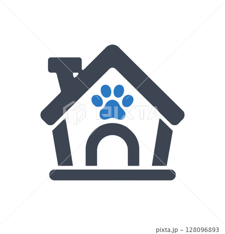 Paw Print House Icon Paw Print House Icon 128096893