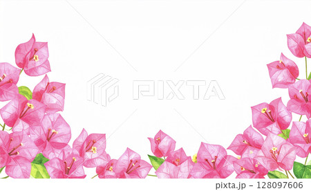 花のフレーム 花のフレーム 128097606