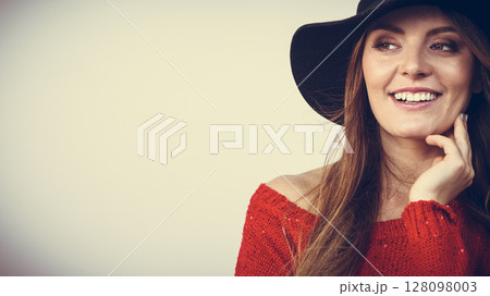 Gorgoeus lady smiling. 128098003