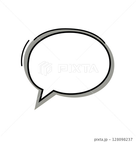 Gray Speech Bubble Blank Comic Dialog Box Communication Icon 128098237