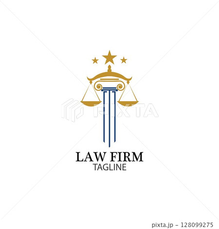 Law Firm logo and icon design template-vector Law Firm logo and icon design template-vector 128099275
