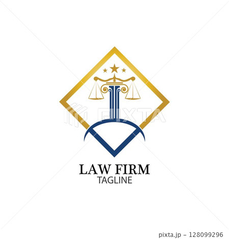 Law Firm logo and icon design template-vector Law Firm logo and icon design template-vector 128099296