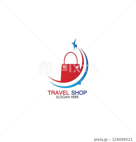 Travel Shopping logo design template 128099521
