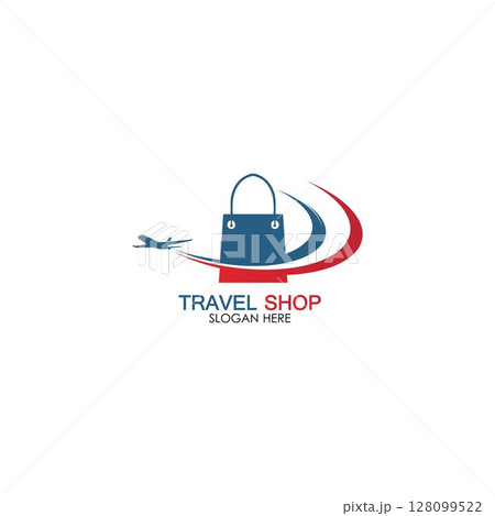 Travel Shopping logo design template 128099522
