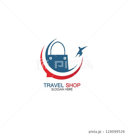Travel Shopping logo design template 128099526
