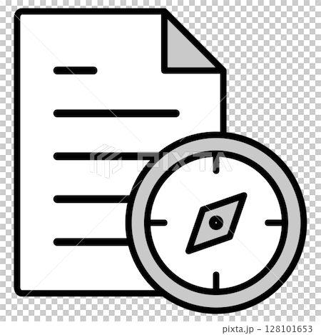 插圖圖示素材：指南針檔157 128101653