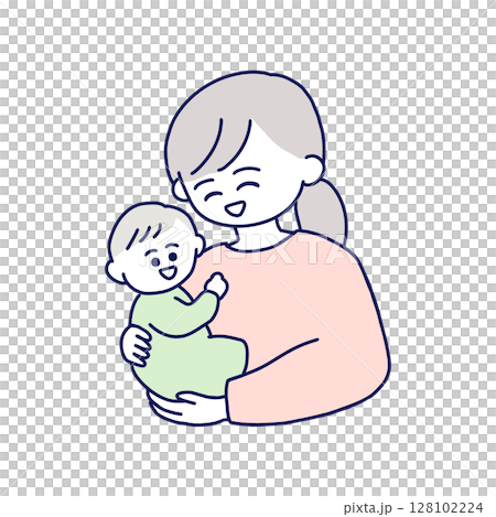 A woman holding a baby A woman holding a baby 128102224