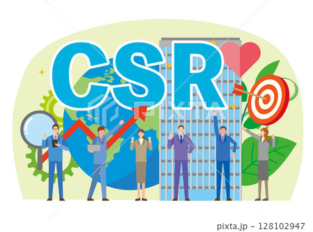 企業CSRのイメージイラスト 128102947
