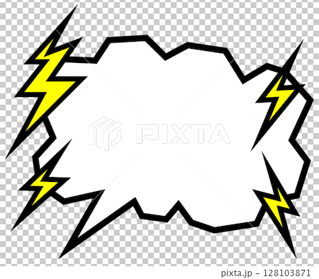 Comic book speech bubble illustrations for expressing anger or indignation 128103871