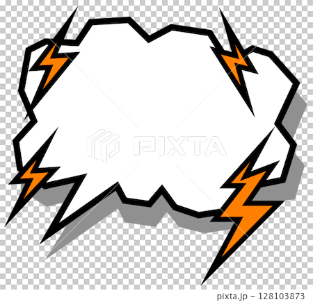 Comic book speech bubble illustrations for expressing anger or indignation 128103873