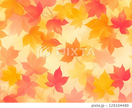 紅葉の落ち葉の背景 128104480